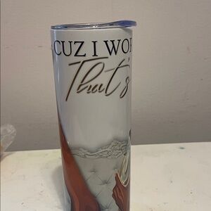 Elegant White and Brown Tumbler